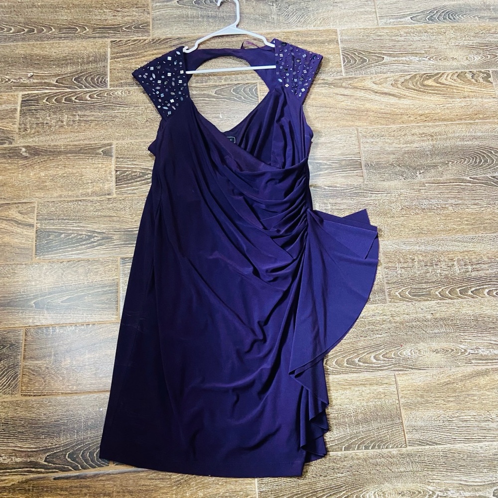 Purple women’s cocktail dress